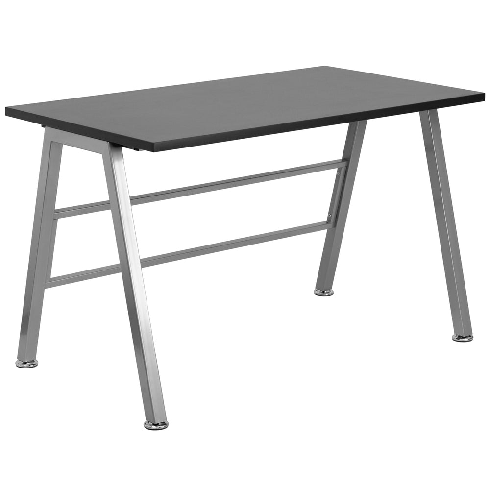 Image of Flash Furniture High Profile Desk, Black