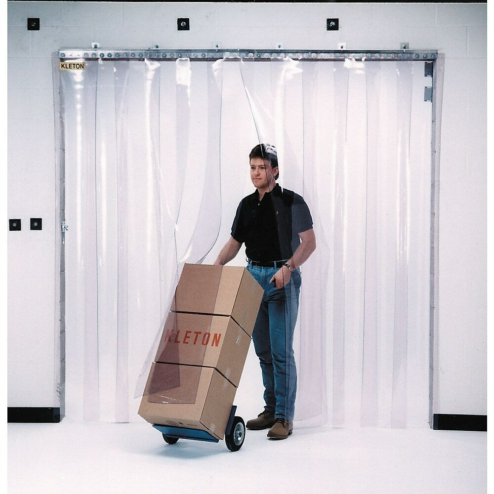 Image of Kleton Strip Curtain Doors, Standard Temperature PVC, 8"W. Strips, 6'W. x 8'H. Door Opening