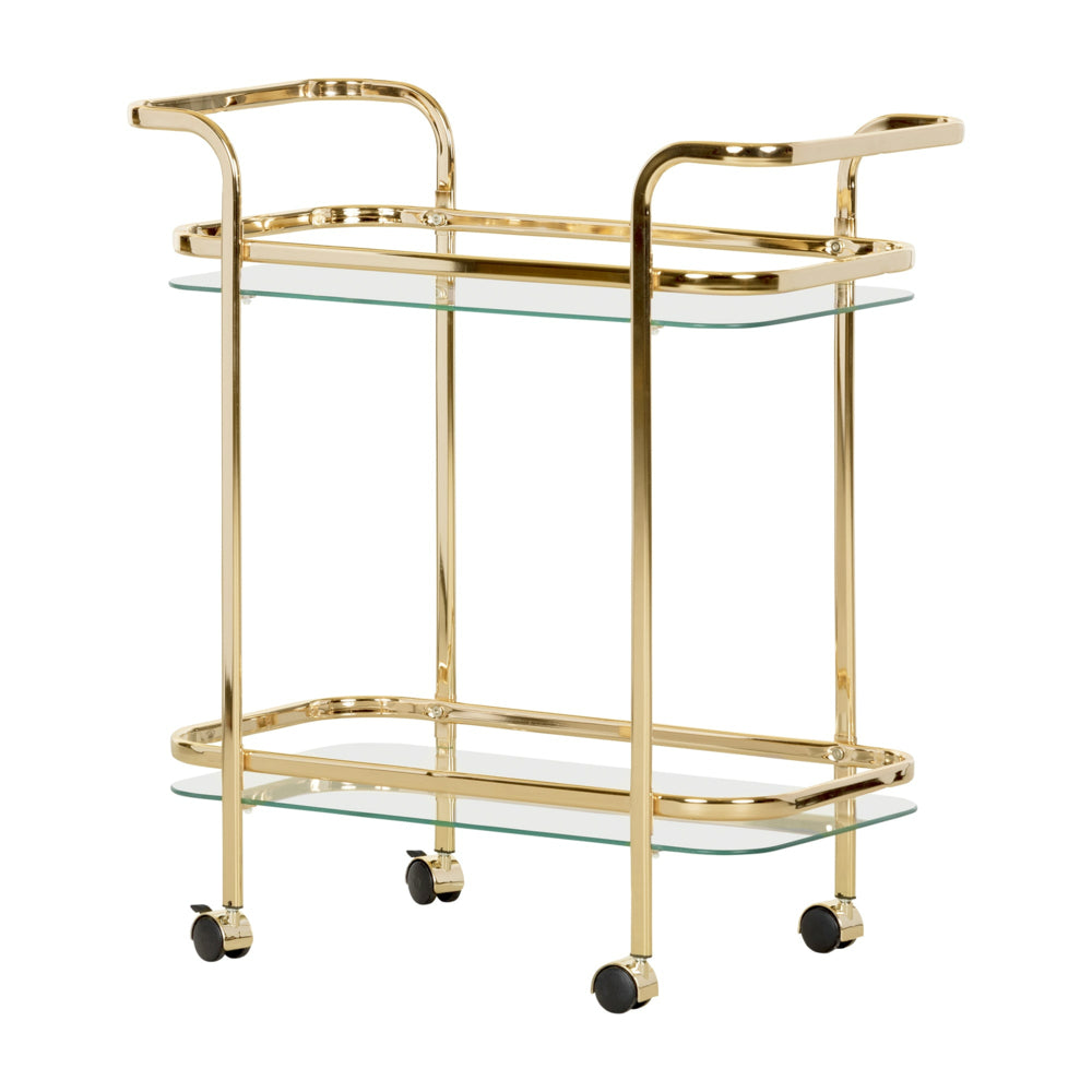 Image of South Shore Maliza Bar Cart - Gold