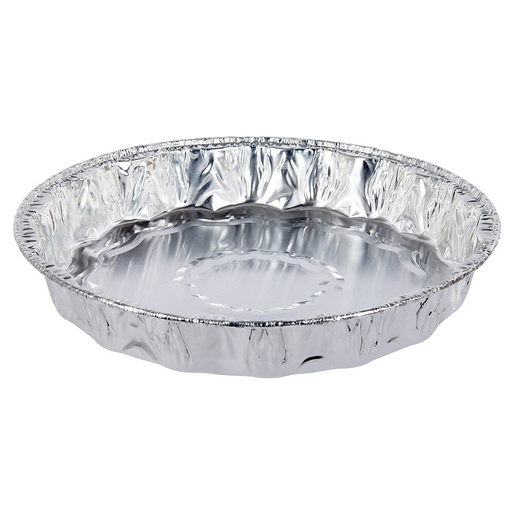 Image of Luciano Round Aluminum Foil Cake Pans, 8.5 x 1.25 inches, Silver, 72 Pieces
