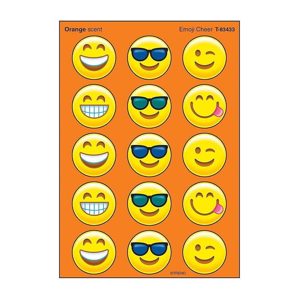 Image of TREND enterprises, Inc. Emoji Cheer Stinky Stickers, 60 Pack