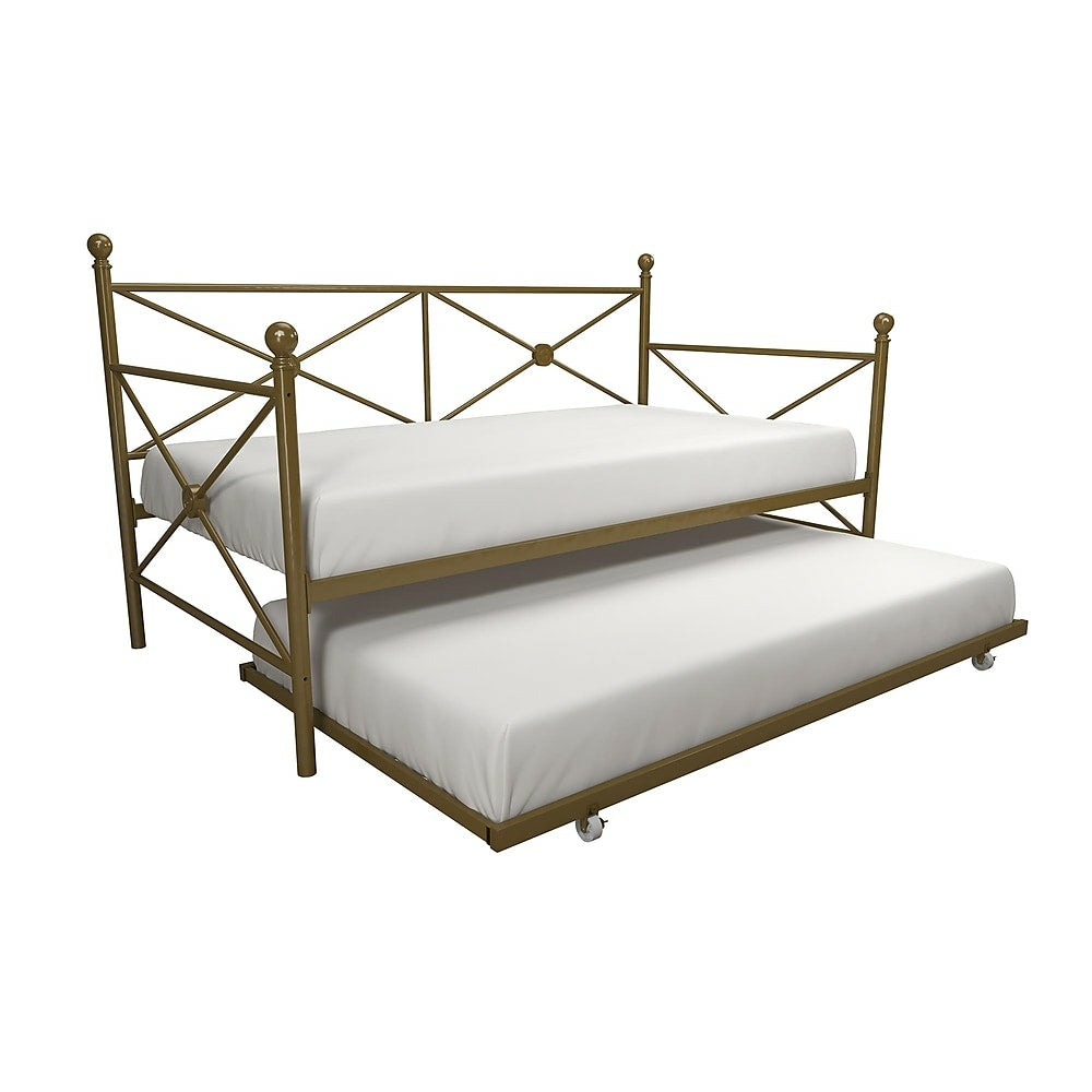 Image of DHP Lubin Twin Daybed and Twin Trundle - Gold