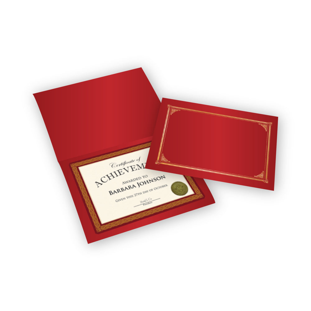 Image of Geographics Arabesque Burgundy Certificate Kit - Gold Foil - 18 Pack