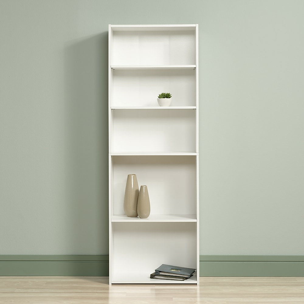 Image of Sauder 5-Shelf Bookcase, Soft White