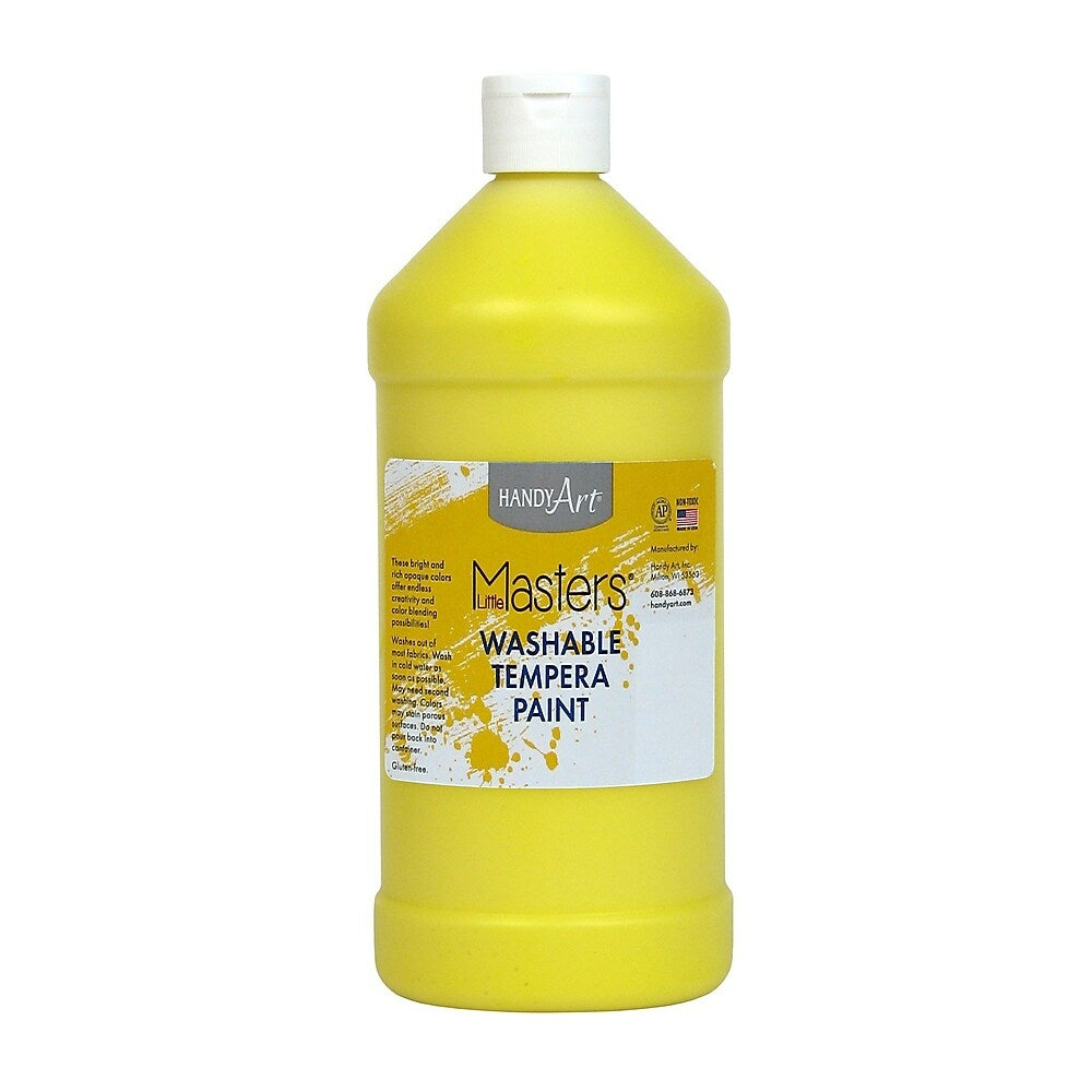 Image of Little Masters Non-toxic 32 oz. Washable Paint, Yellow, 6 Pack