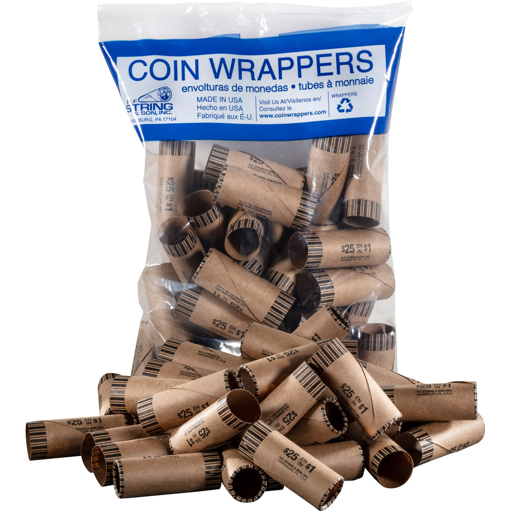 Image of Paper Coin Tube, Dollars, 36 Pack