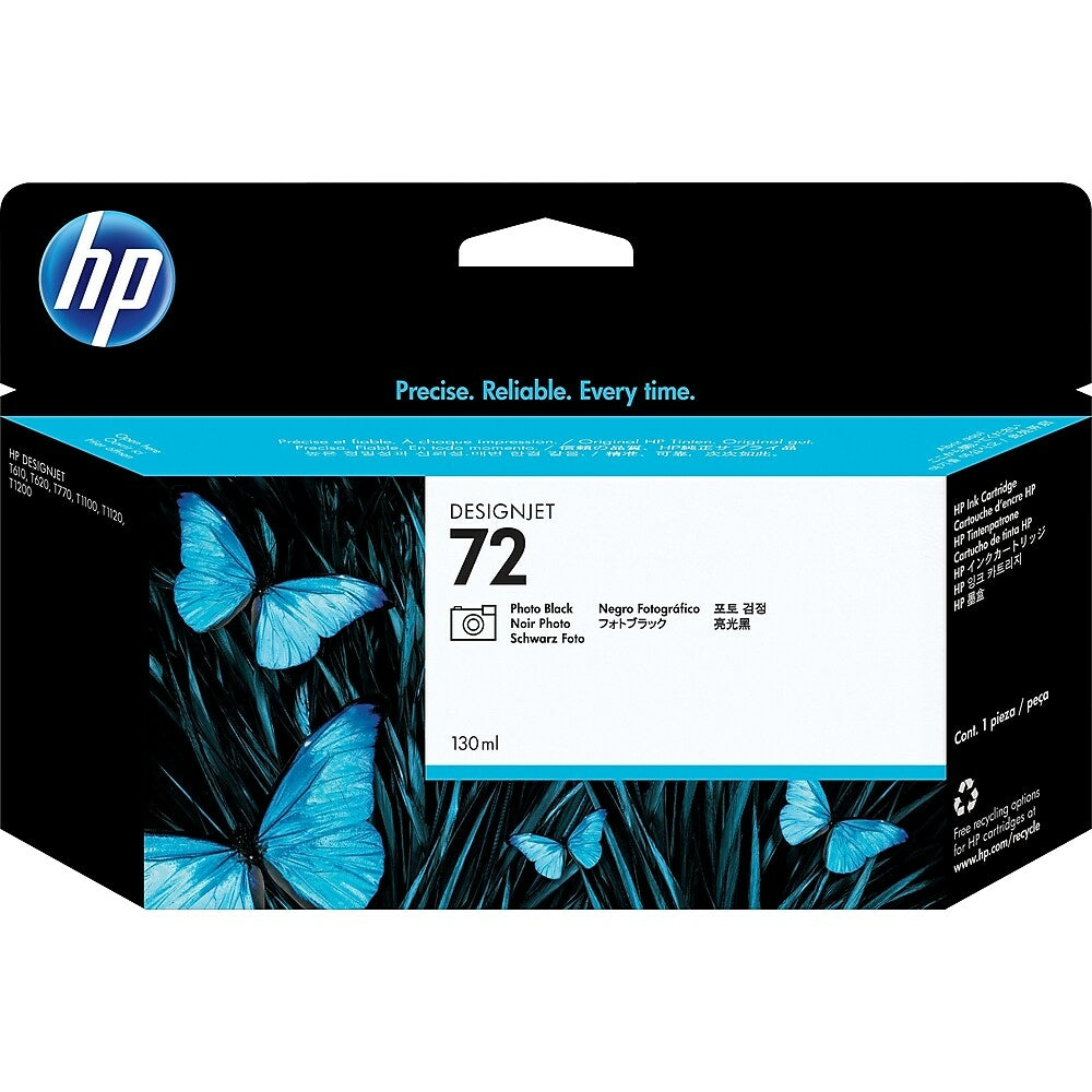 Image of HP C9370A 72 Ink Cartridge, Photo Black, 130mL