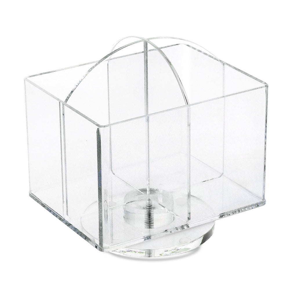 Image of Three By Three Seattle Acrylic Rotating Desk Caddy - Clear