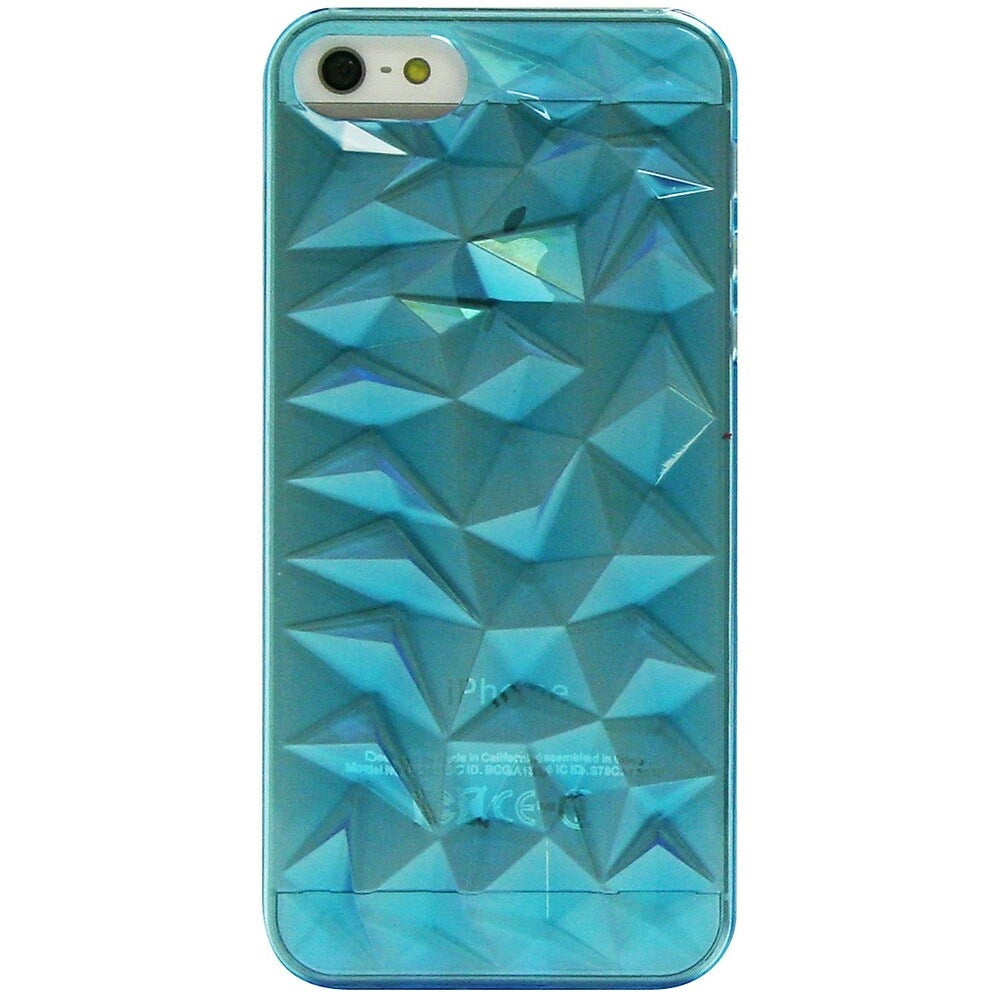 Image of Exian 3D Diamond Pattern Case for iPhone SE, 5, 5s - Blue