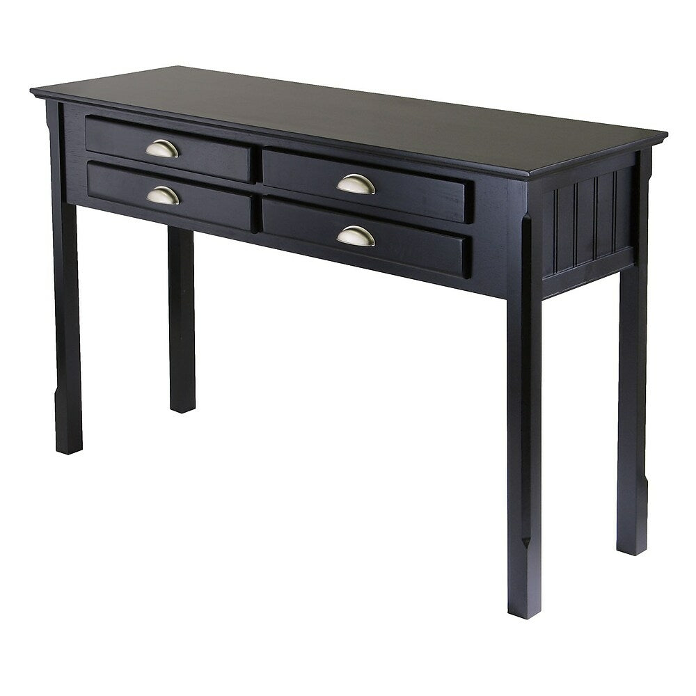 Image of Winsome Timber Hall/Console Table, Drawers, Black