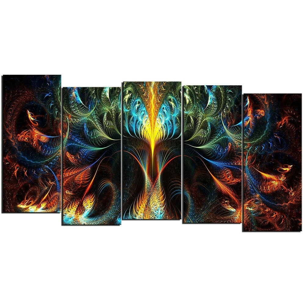 Image of Designart Never Ending 5-Panel Abstract Canvas Art Print, (PT3010-1084)
