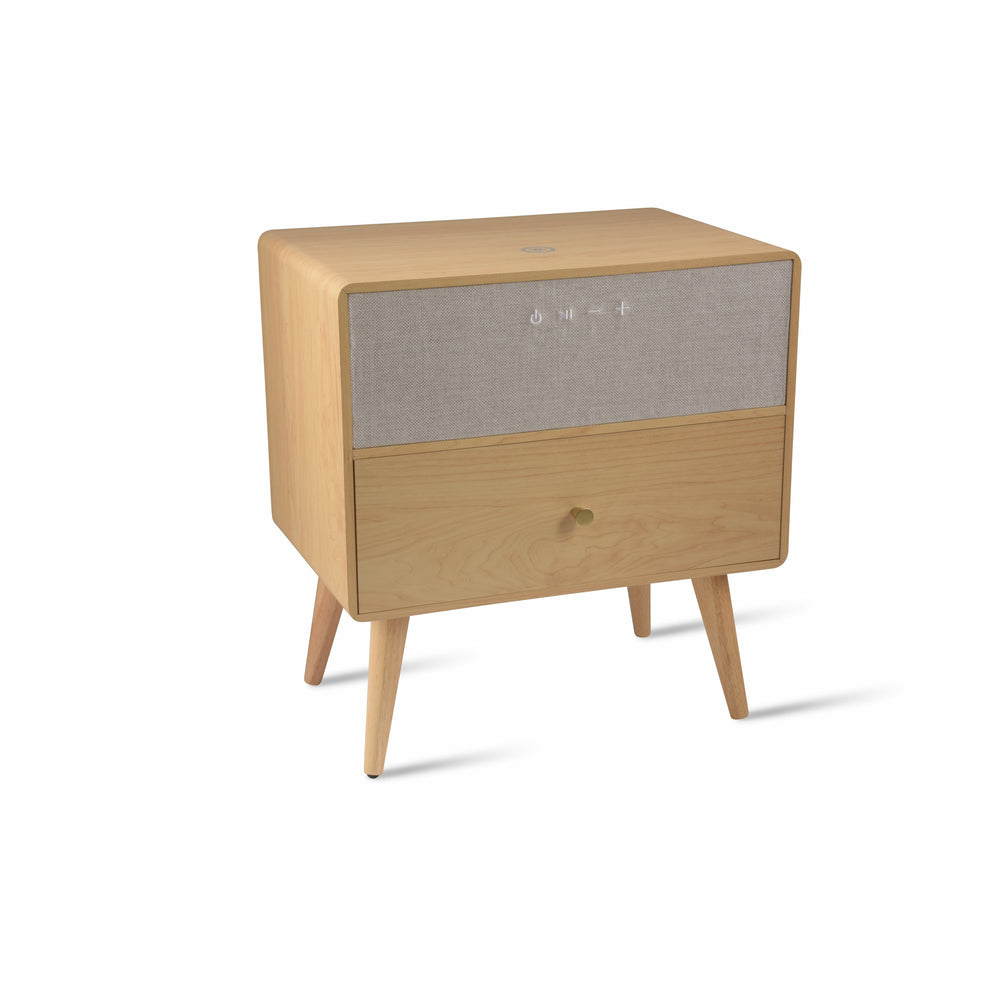 Image of Koble Ralph Retro-Style Smart Side Table with Qi Wireless Charging - Oak