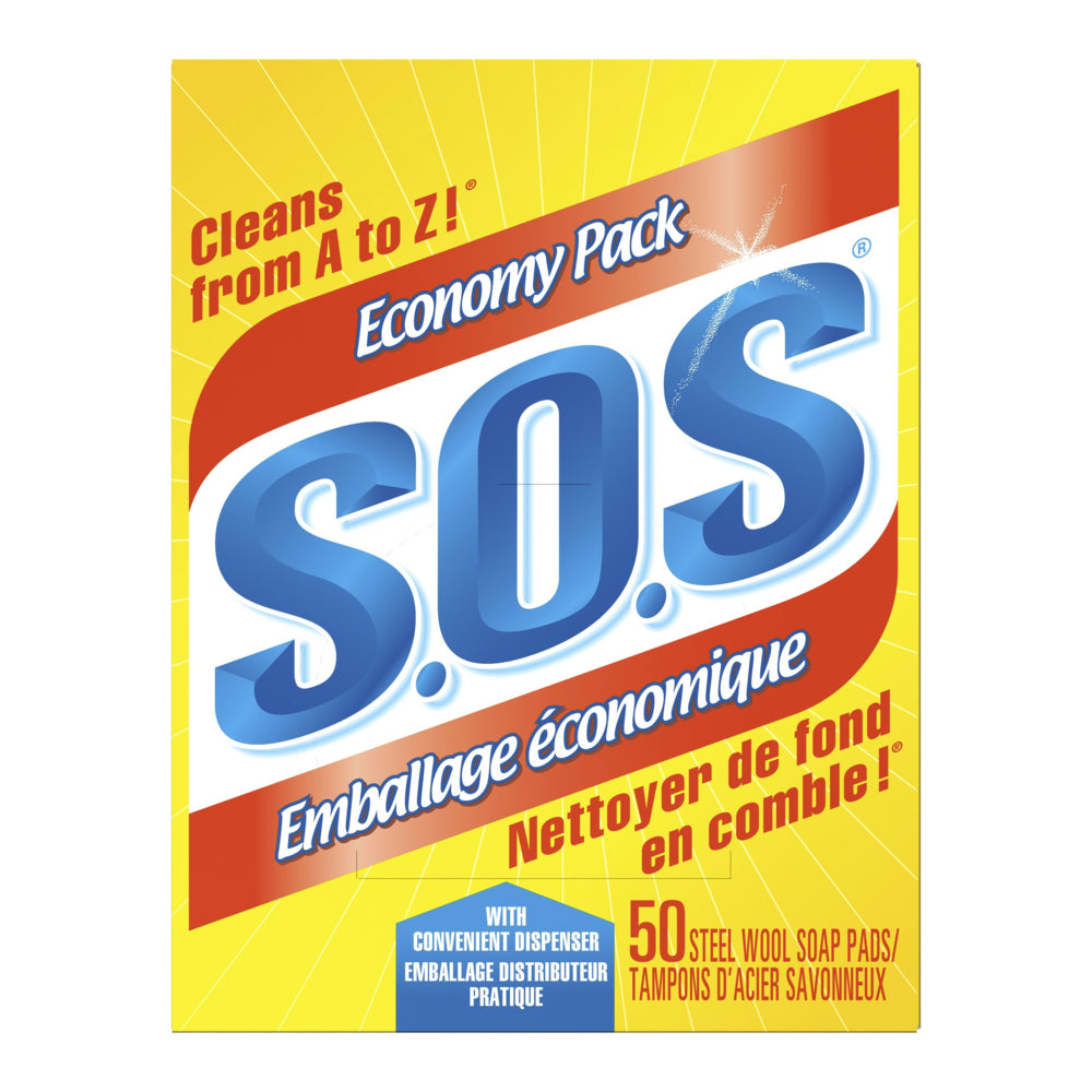 Image of SOS Steel Wool Soap Pads - 50 Pack, Assorted