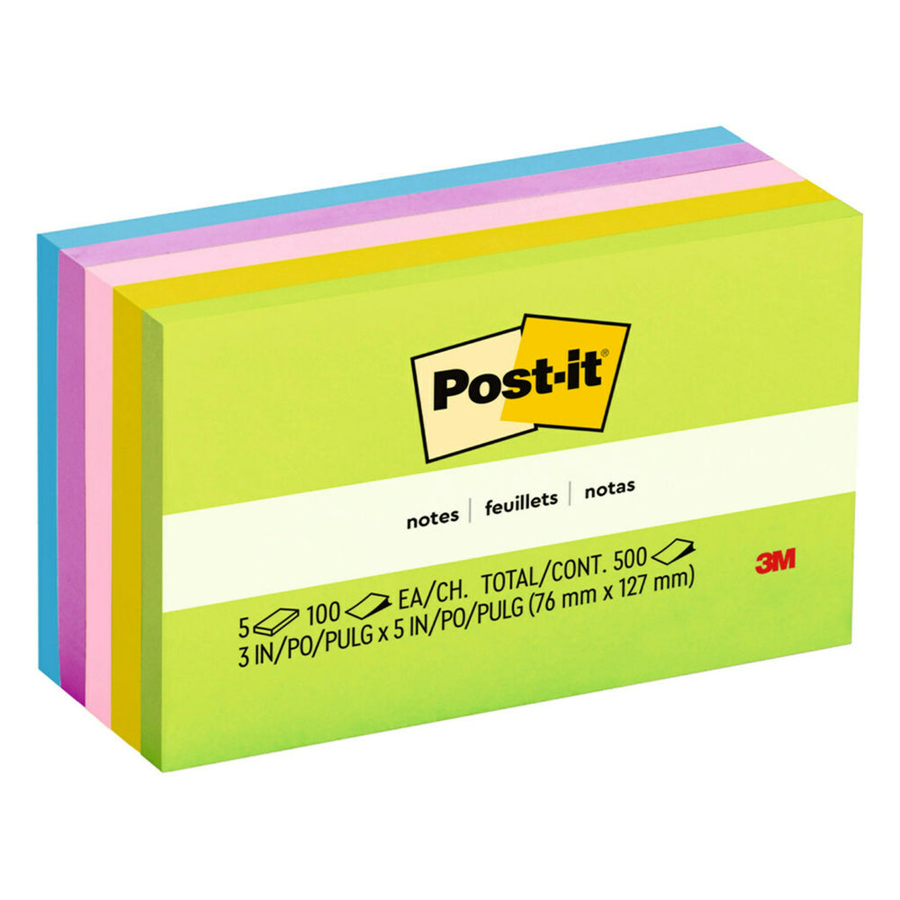 Image of Post-it Notes - Floral Fantasy Collection - 3" x 5" - 5 Pack, Multicolour