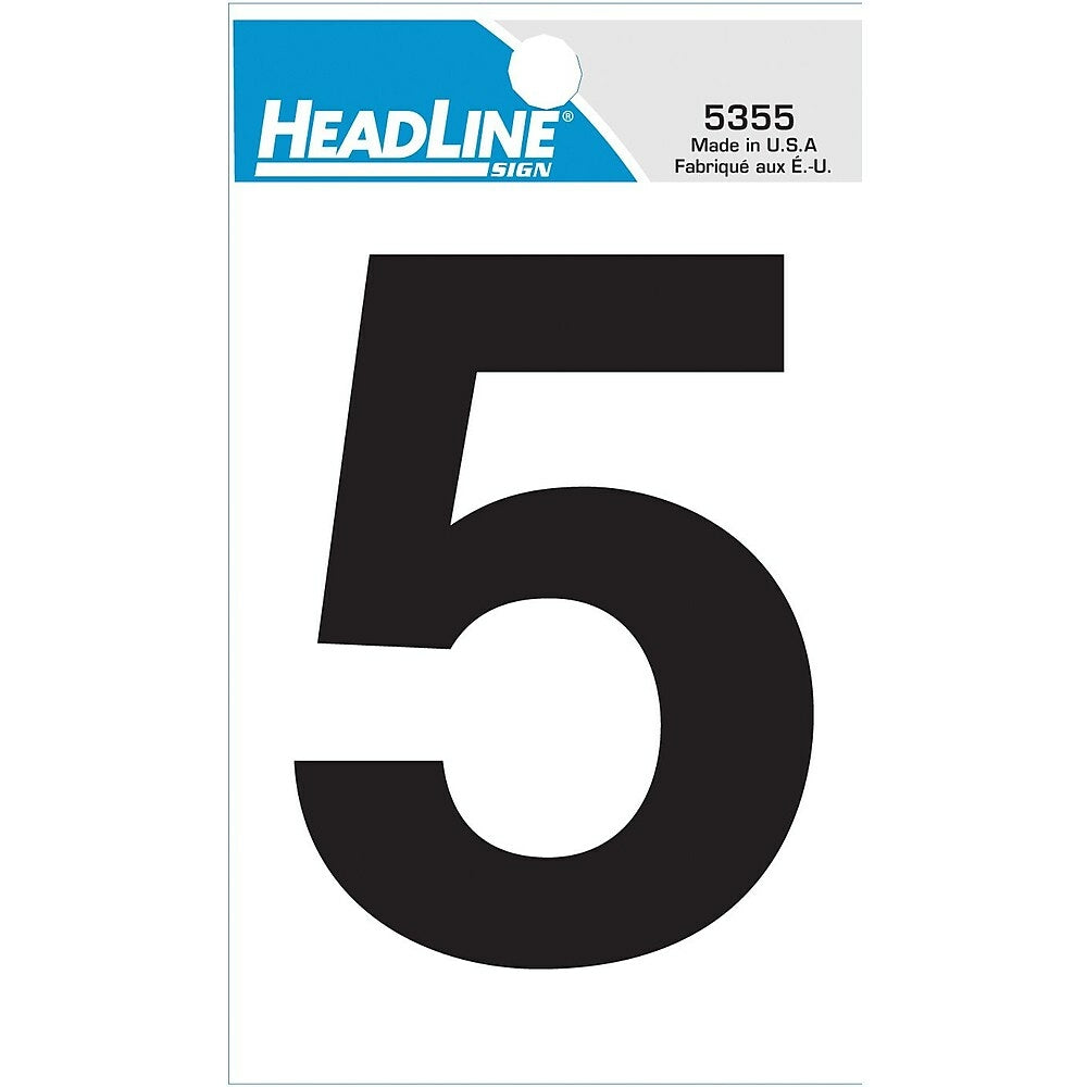 Image of HeadLine 3" Self - Stick Number - "5"