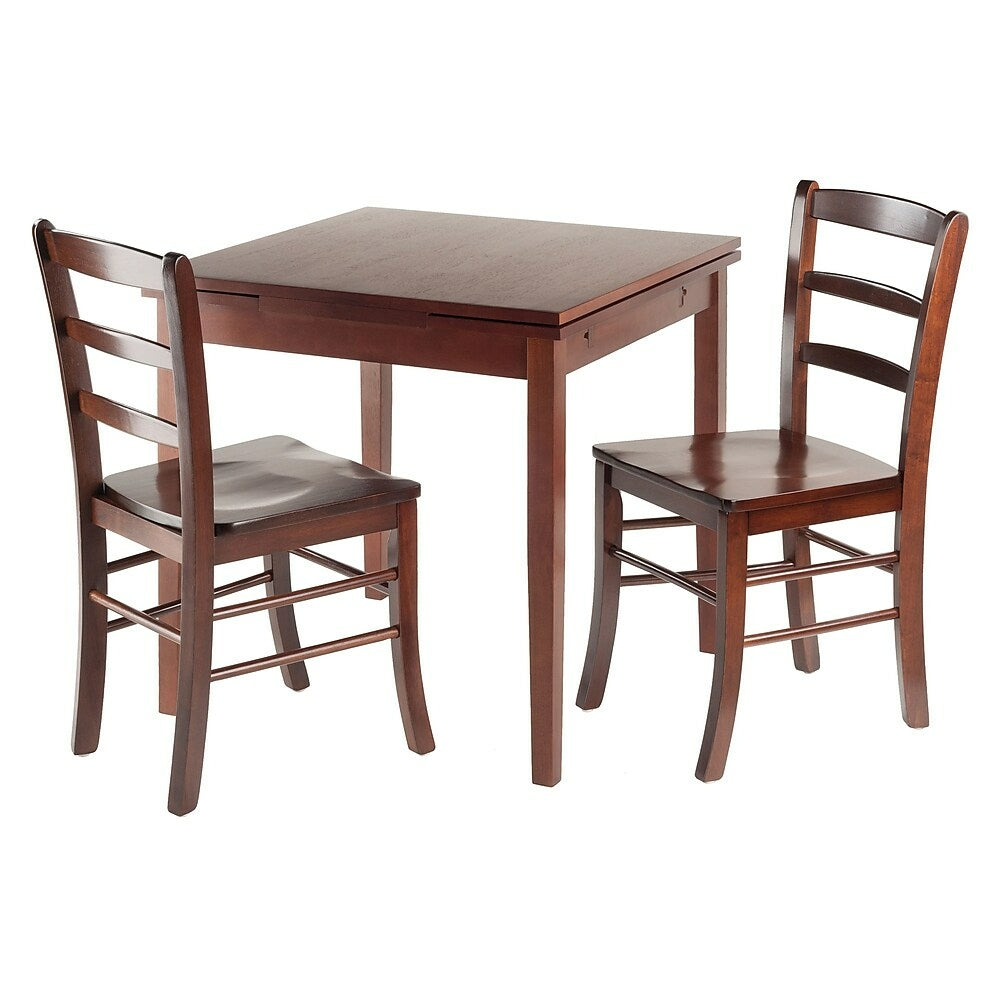 Image of Winsome Pulman 3-Piece extension Table with 2 Ladder Back Chairs, (94352)