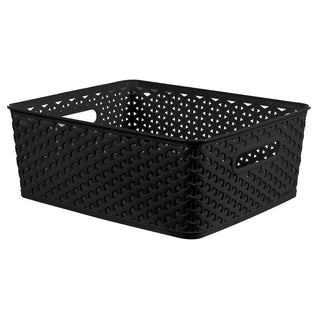 Petit panier de rangement élégant transparent 1,8 litre