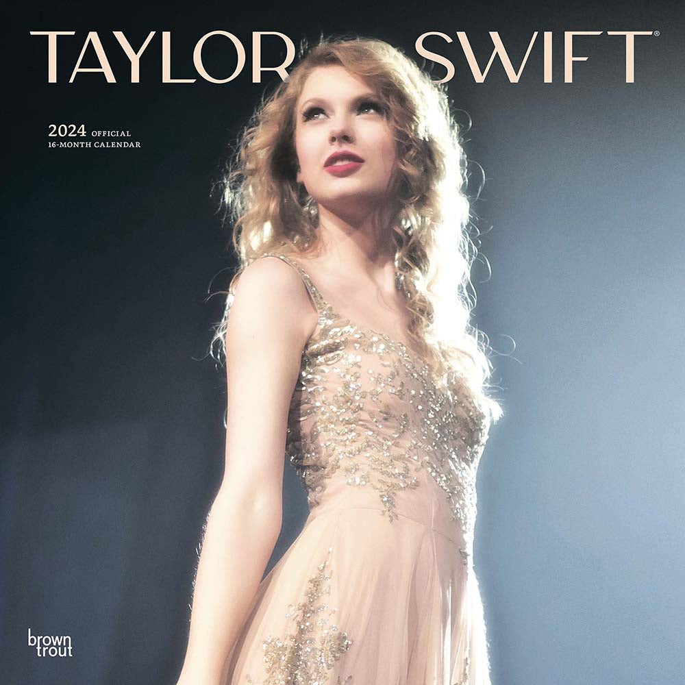 Image of BrownTrout 2024 Taylor Swift Monthly Square Wall Calendar - 12" x 12" - Assorted - English