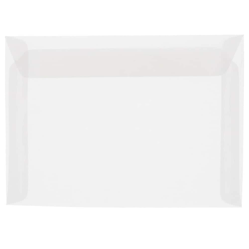 Image of JAM Paper 8.75 x 11.5 Booklet Translucent Vellum Booklet Envelopes, Clear, 1000 Pack (2851370B)