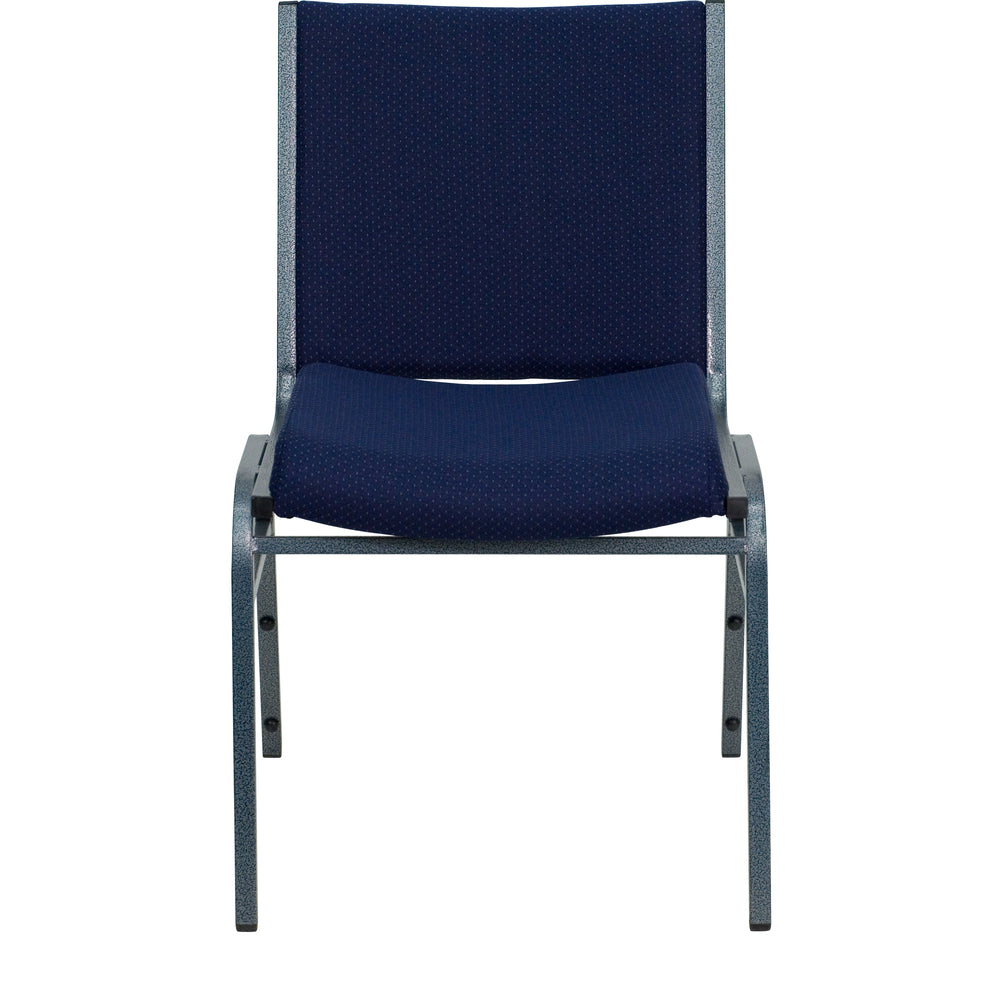 Image of Flash Furniture HERCULES Series Heavy Duty Dot Fabric Stack Chair - Navy Blue