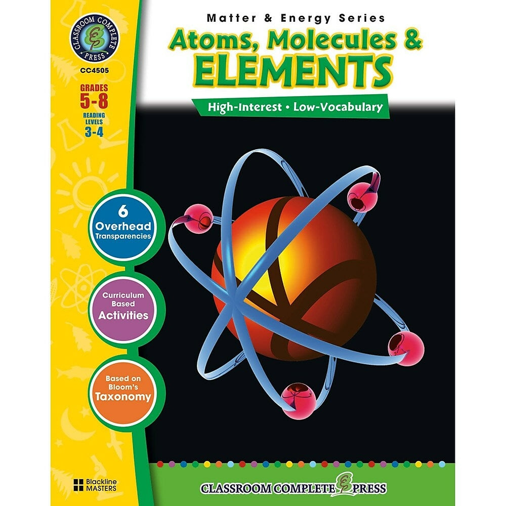 Image of Classroom Complete Press Matter & Energy Series Atoms Molecules & Elements Book, Grade 5-8 (CCP4505)