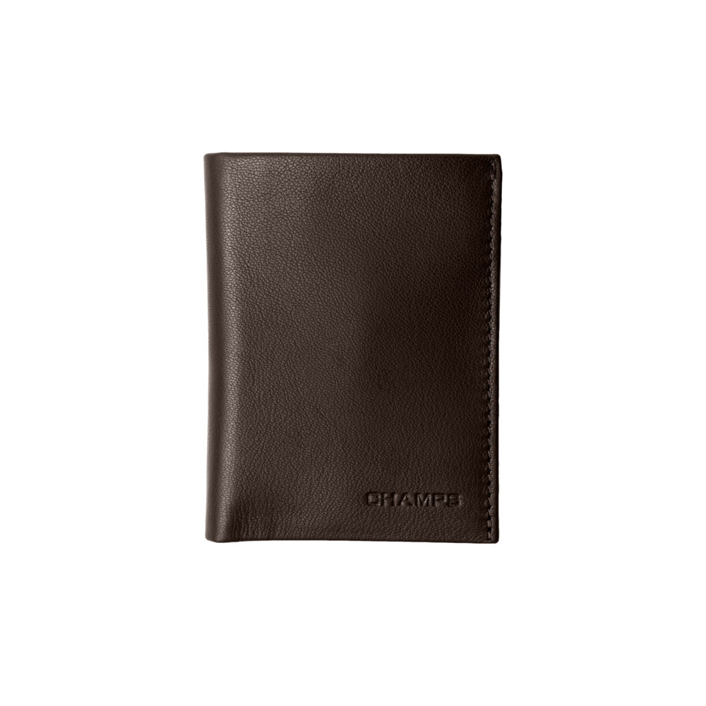 Image of Champs Leather RFID Slim Sleeve Wallet - Khaki, Brown_74094