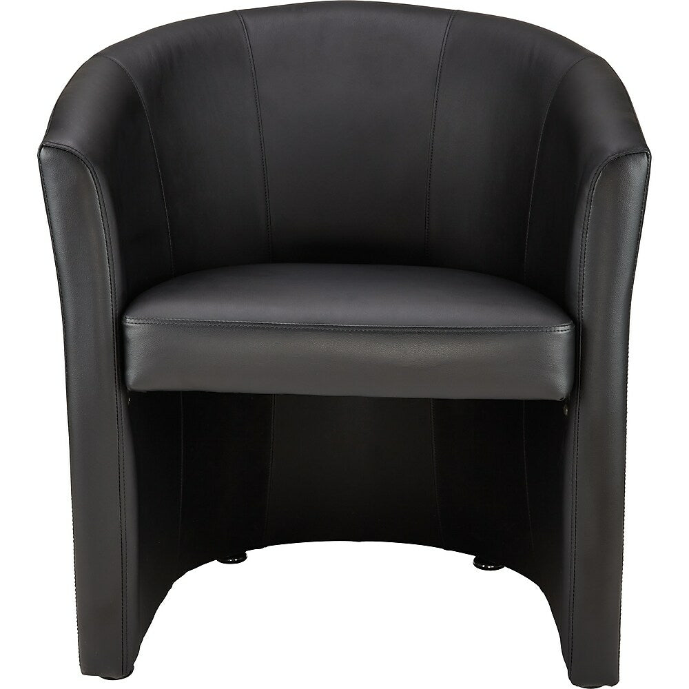 staples belanger black bonded leather guest chair  staplesca