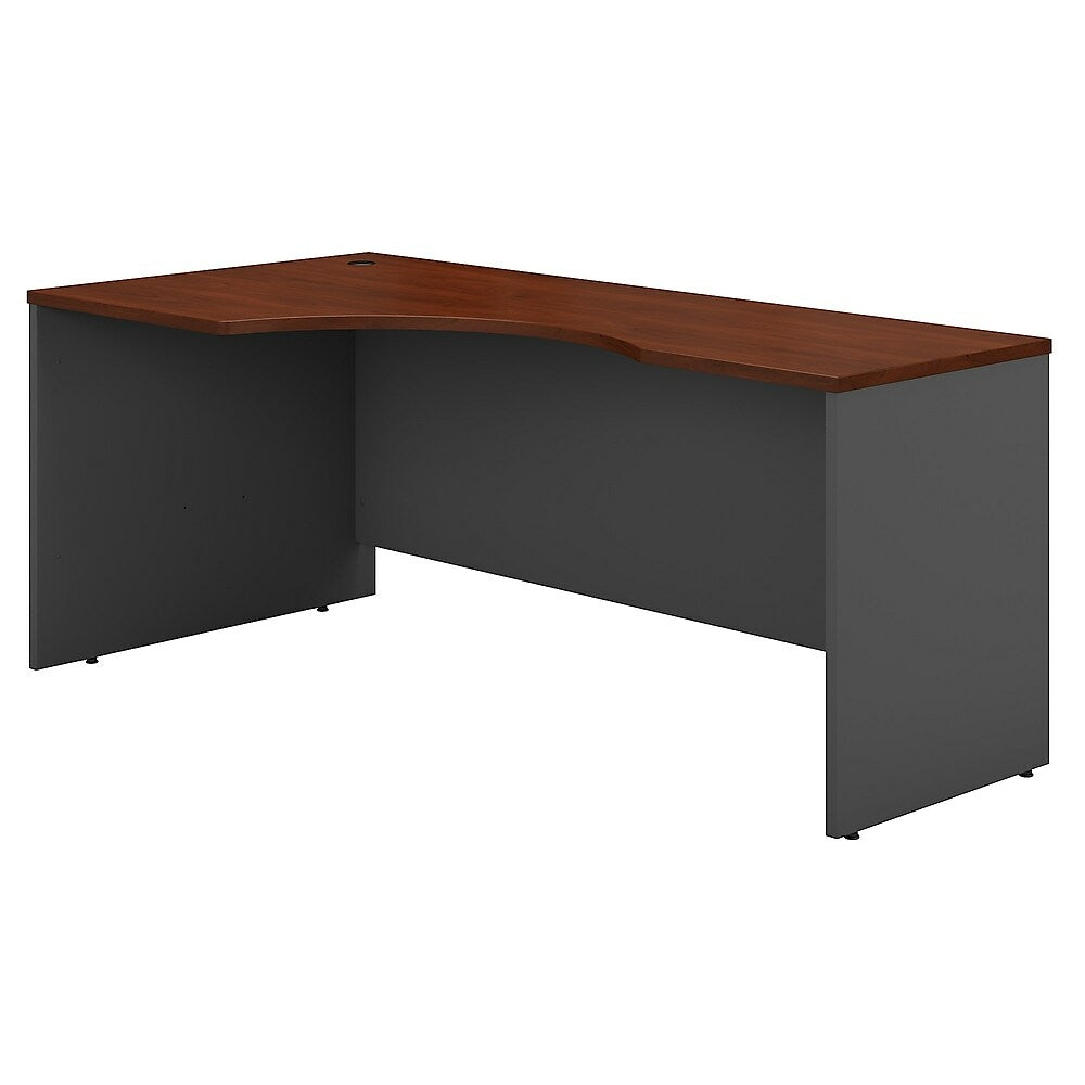 Image of Bush Business Furniture Westfield 72"W Left Handed Corner Desk, Hansen Cherry (WC24432), Grey