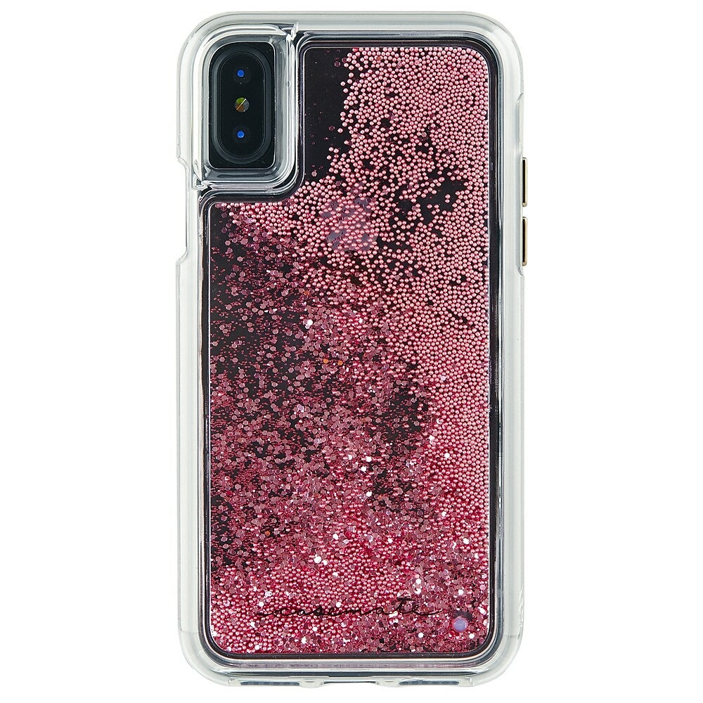 Image of Case-Mate Waterfall Case for iPhone X - Rose Gold, Black