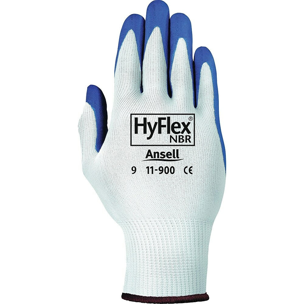 Image of Ansell Hyflex 11-900 Gloves, XL/10, Nitrile Coating, 15 Gauge, Nylon Shell, 24 Pack