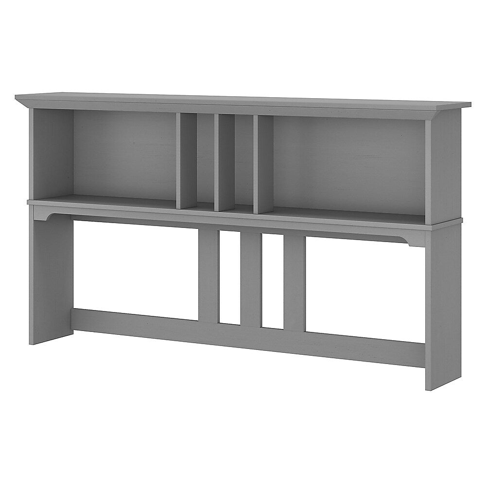 Image of Bush Furniture Salinas 60W Hutch for L Shaped Desk, Cape Cod Grey (SAH160CG-03)