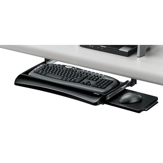 Tiroir clavier Fellowes®, réglable sur 3 hauteurs fixes, avec plateau  souris, escamotable, L 558,8 x P 295,3 x H 58,7 mm, graphite à prix  avantageux
