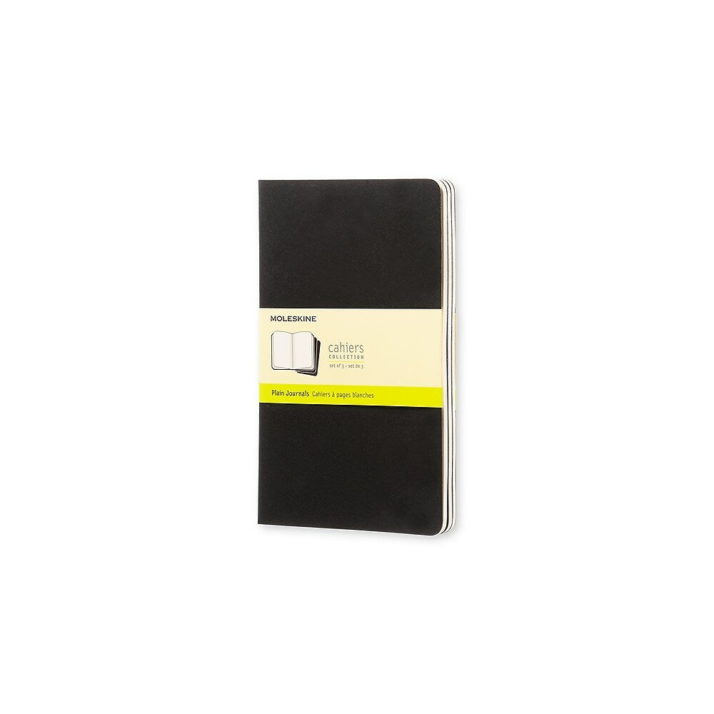 Image of Moleskine Cahier Plain Soft Cover Journal - 5" x 8.25" - Black - 3 Pack