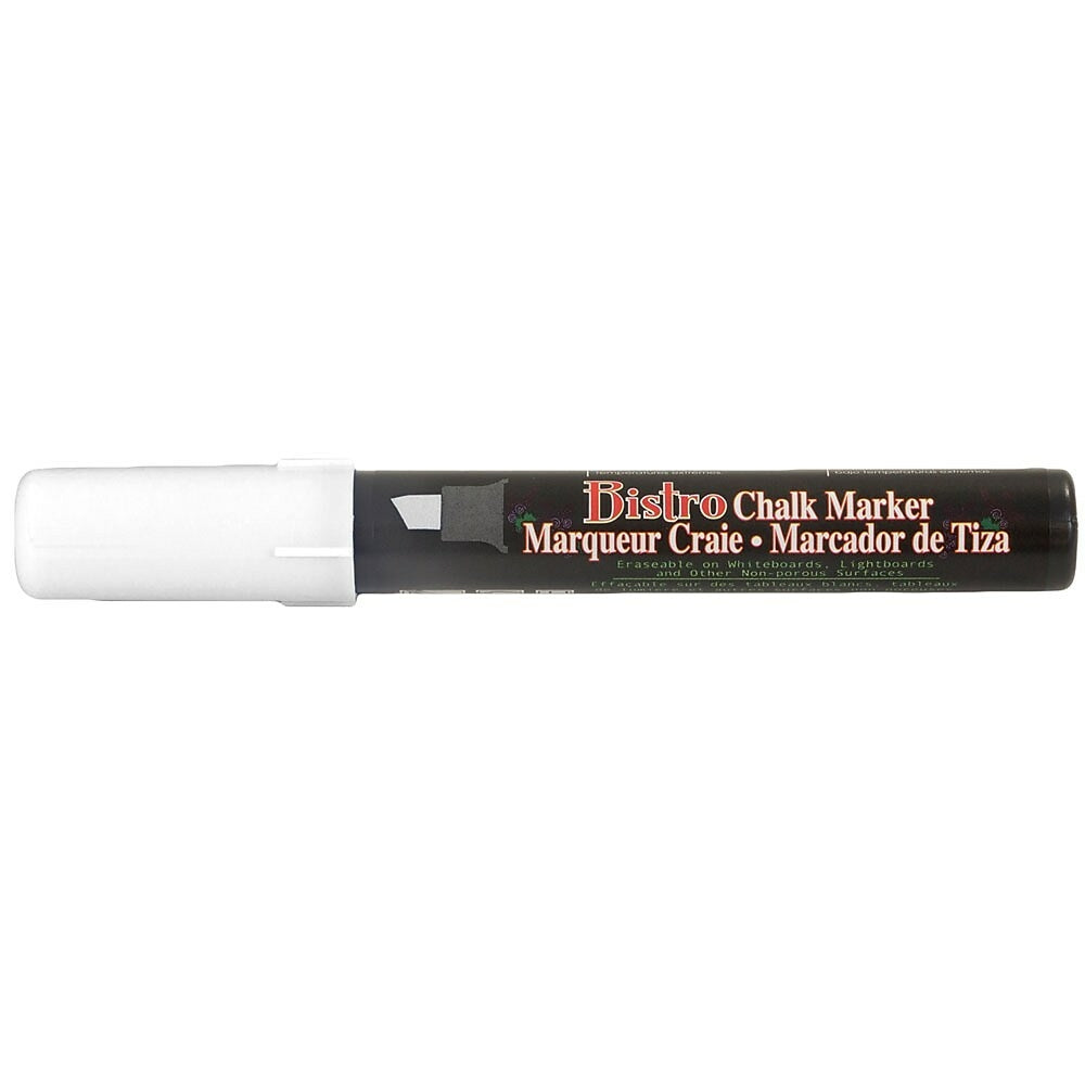 Image of Marvy Uchida Chisel-Tip Liquid Chalk Markers - Erasable - Dustless - White