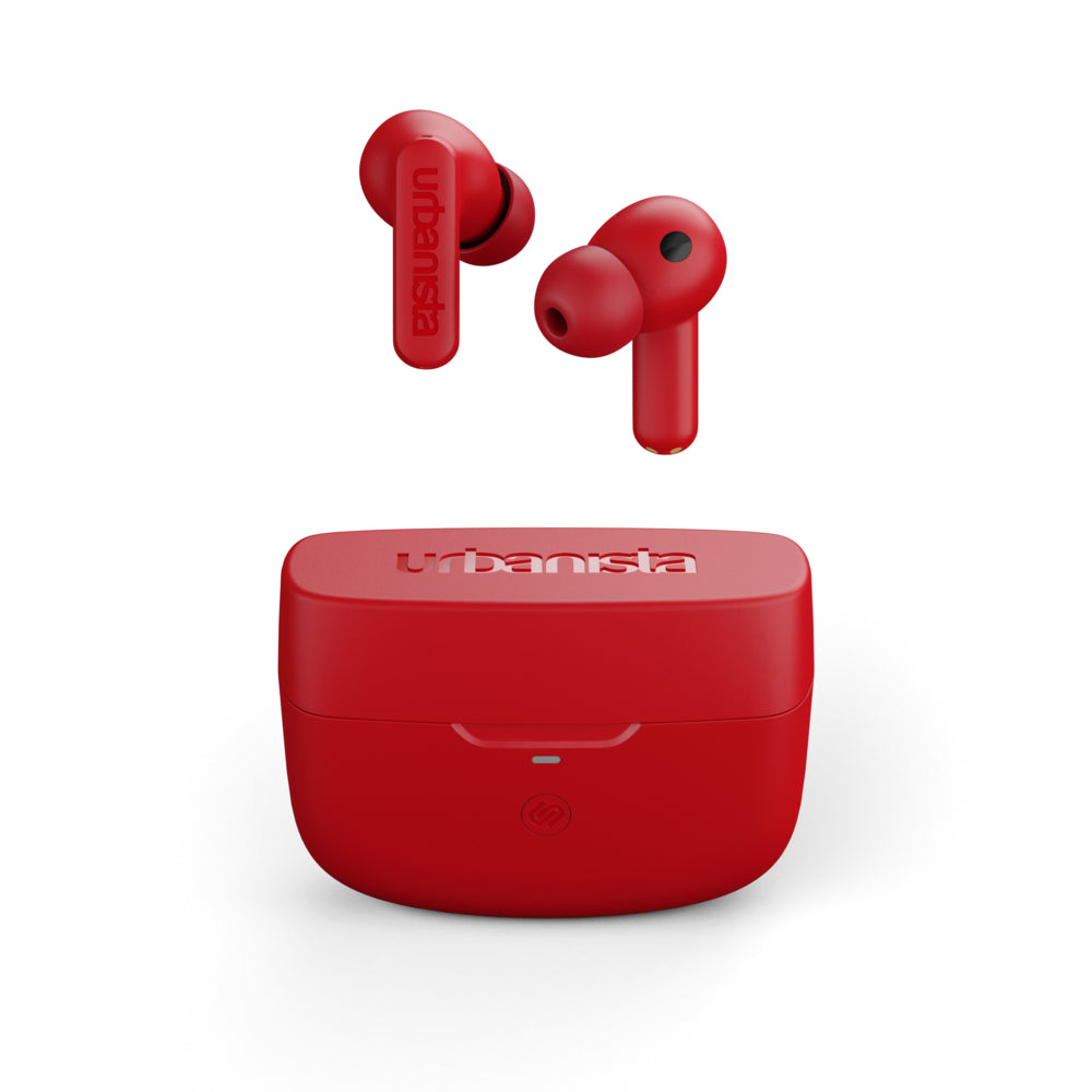 Image of Urbanista Atlanta True Wireless In-Ear Headphones with Hybrid ANC - Vibrant Red