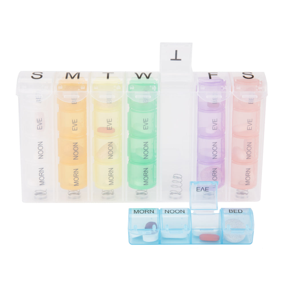 Image of Travelon 7 Day Pill Organizer - Brights, Multicolour