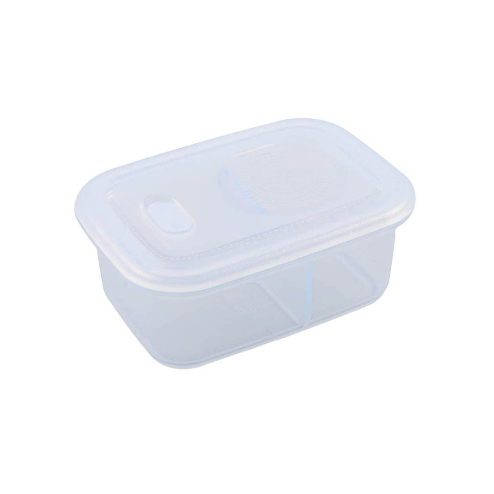 Image of Minimal Silicone Bento Lunch Boxr - Clear - 700ml - Set of 2