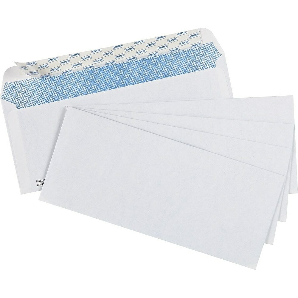 Lot de 50 enveloppes professionnelles standard avec rabat en V pour chèques  de bureau, papier à en-tête d'affaires, courrier 10 x 24 cm (rouge)