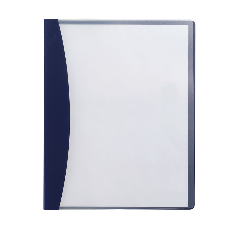 Image of Wilson Jones Hidden Swing Clip Report Cover - Letter - 30 Sheet Capacity - Blue with Clear Front