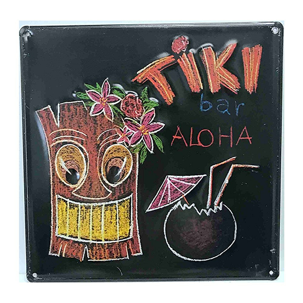 Image of Sign-A-Tology 3D Vintage Metal Sign - 12" x 12" - Tiki Bar
