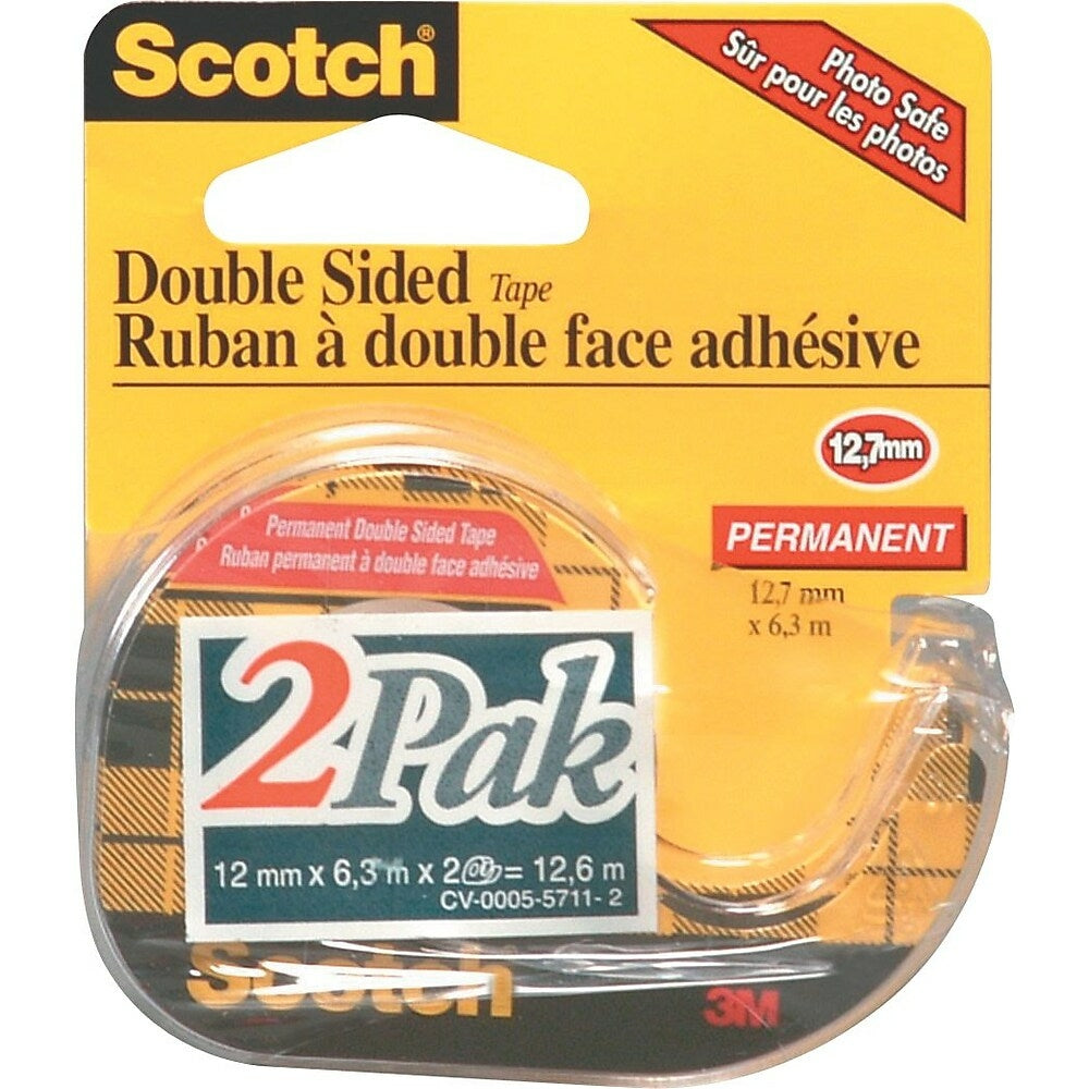 Image of Scotch Double-Sided Transparent Tape, 2 Pack