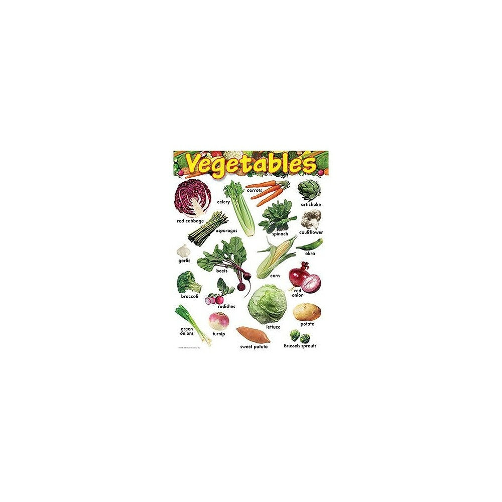 Image of TREND enterprises, Inc. Vegetables Learning Chart, 17" x 22"