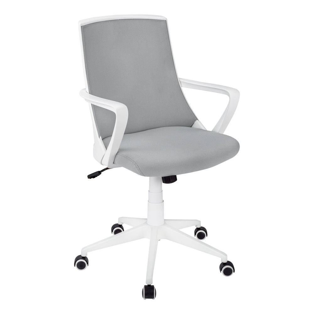 Image of Monarch Specialties - 7294 Office Chair - Swivel - Ergonomic - Armrests - Computer Desk - Work - Metal - White