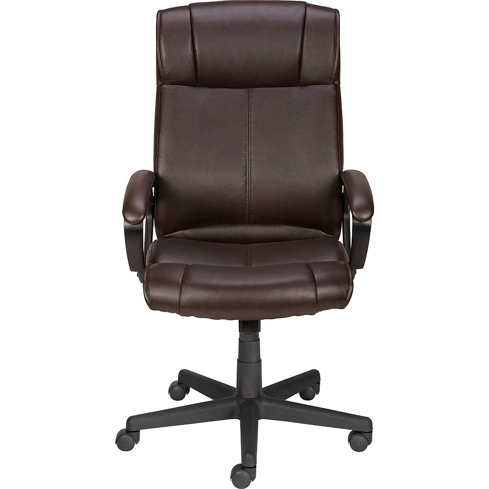 Image of Staples Turcotte Luxura High Back Executive Chair, Brown