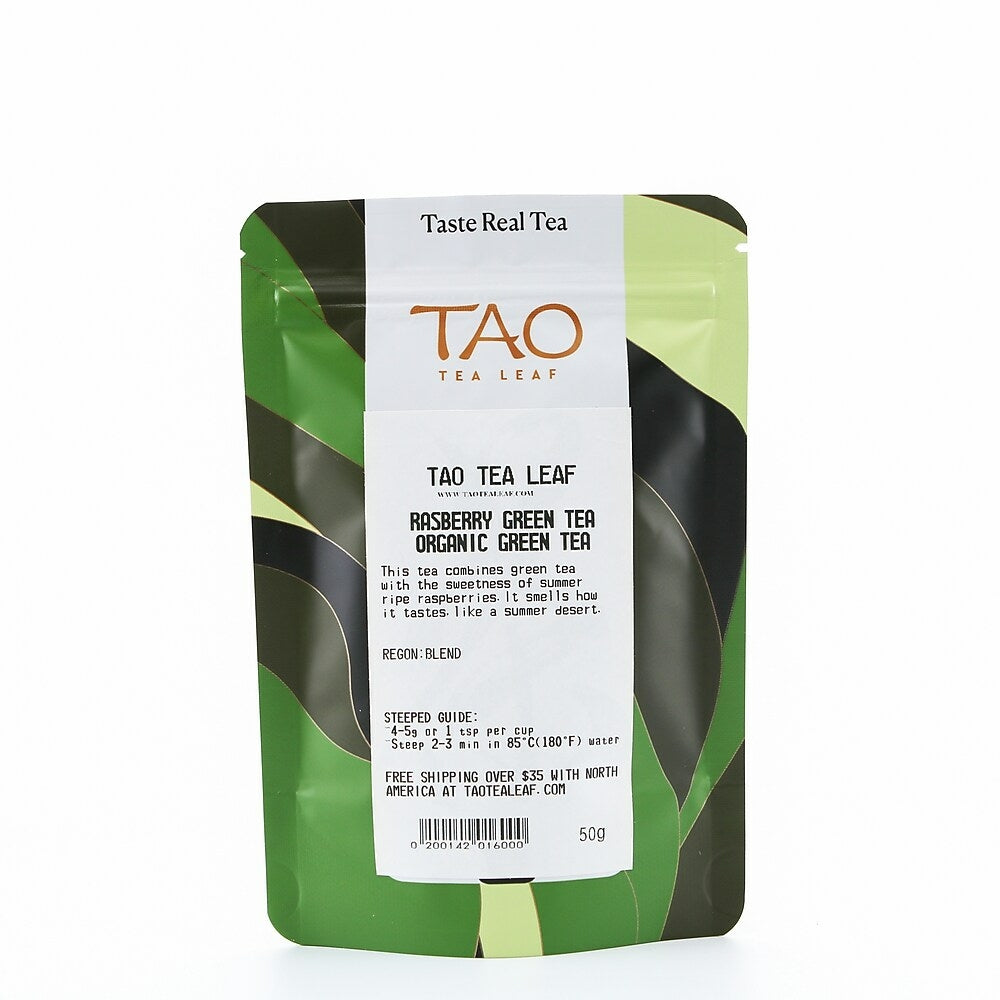 Image of Tao Tea Leaf Organic Raspberry Green Tea - Loose Leaf - 50g