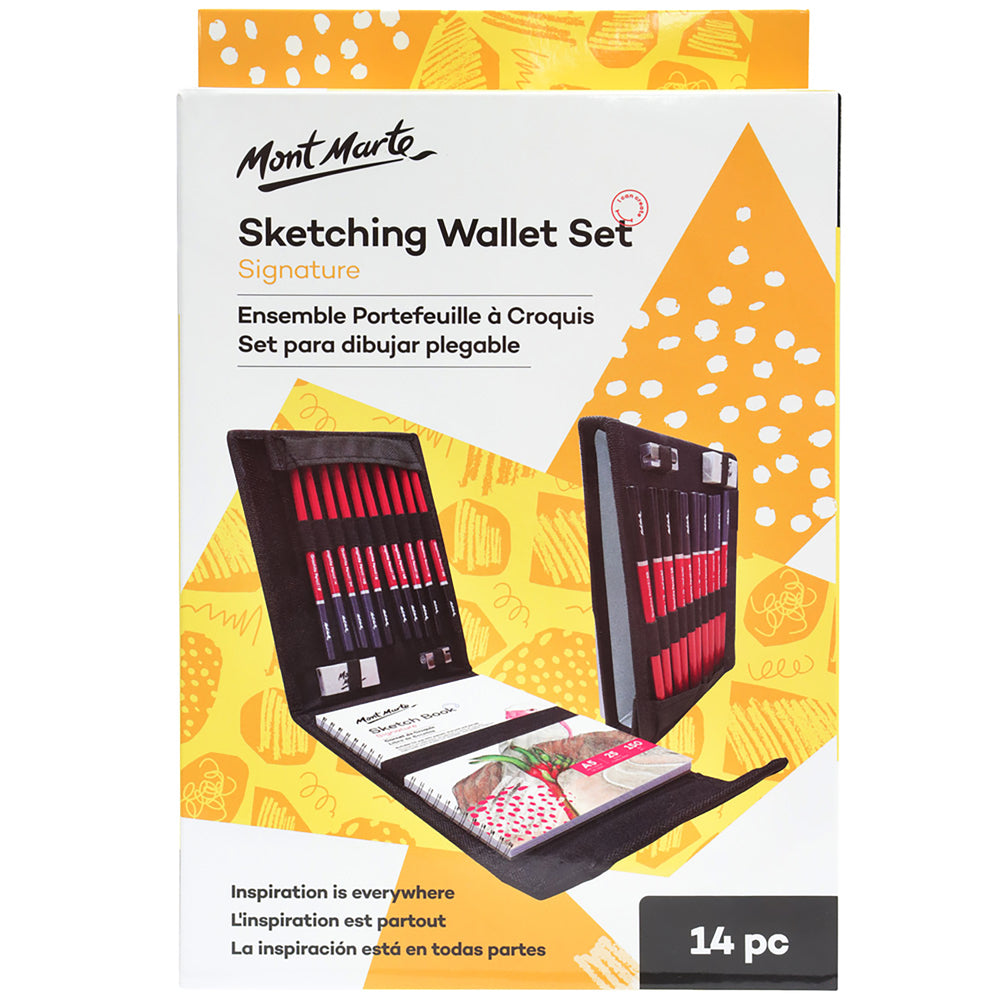 Image of Mont Marte 14-Piece Sketching Wallet Set