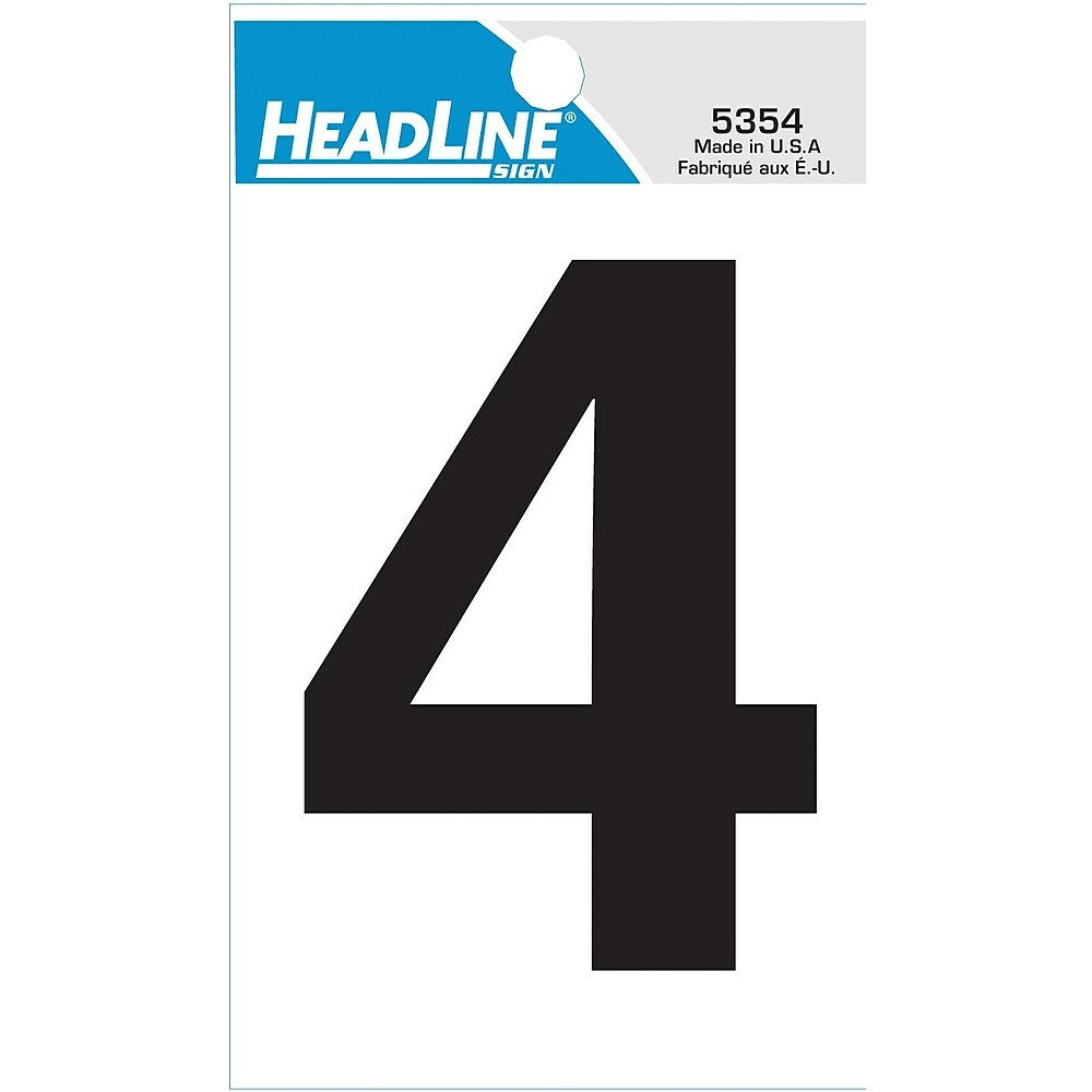 Image of HeadLine 3" Self - Stick Number - "4"