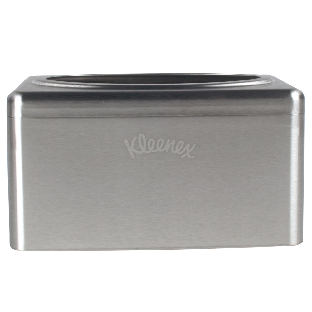 Image of Kleenex Folded Box Towel Dispenser - 10.4" x 6.1" x 5.4" - Stainless Steel - 2 Pack