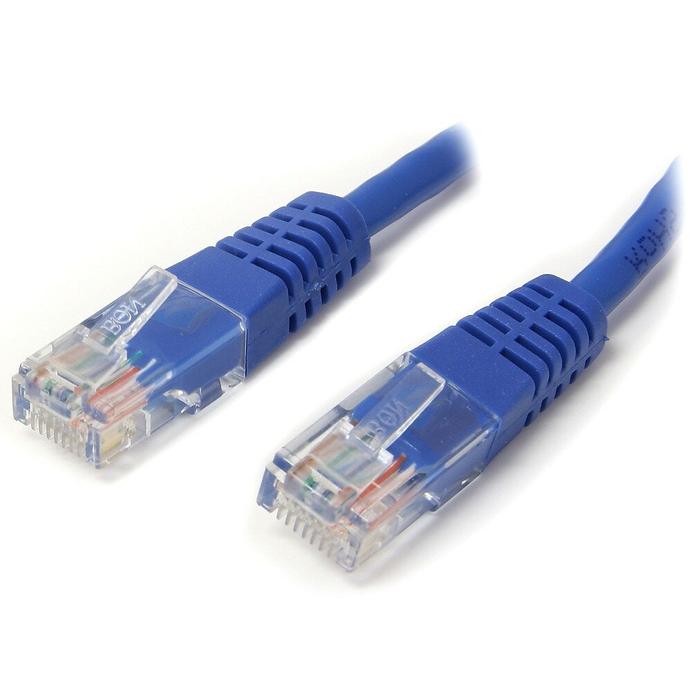 Image of StarTech Cat5e Blue Molded RJ45 UTP Cat 5e Patch Cable, 100ft Patch Cord, 100 Ft