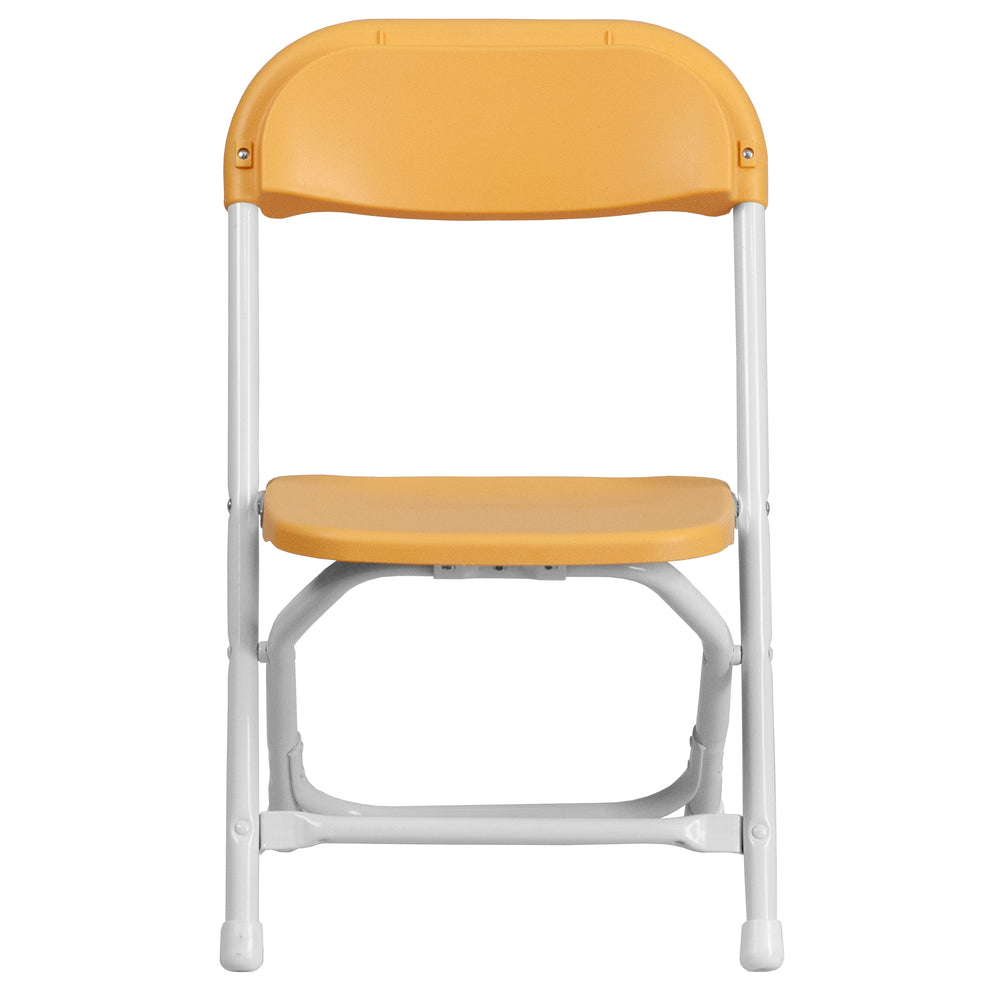 Image of Flash Furniture Kids Plastic Folding Chair - Yellow - 10 Pack